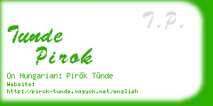 tunde pirok business card