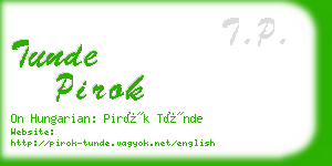 tunde pirok business card